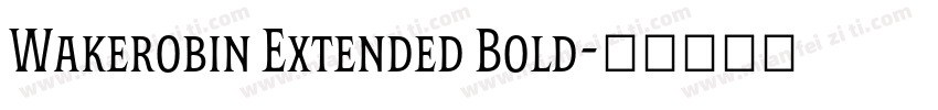 Wakerobin Extended Bold字体转换